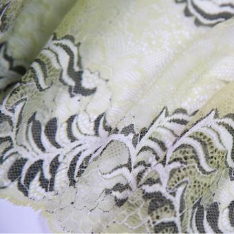 black thread textronic lace trim