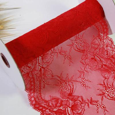 light and pretty red trim lace