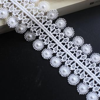 white embroidery lace fabric for wedding garment